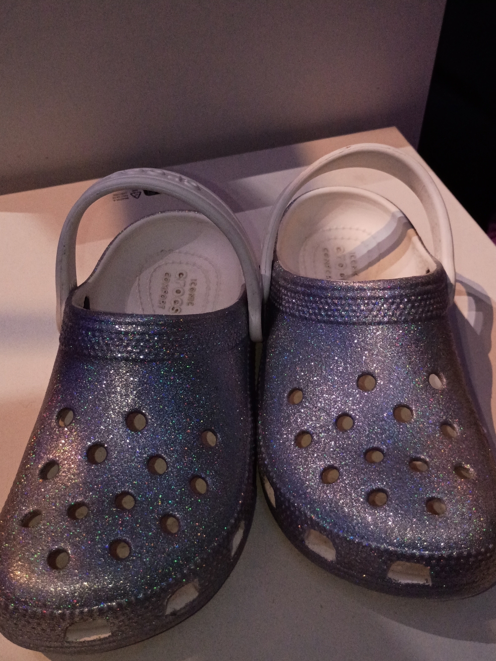 Glittery Purple Kids Clogs - Brand: